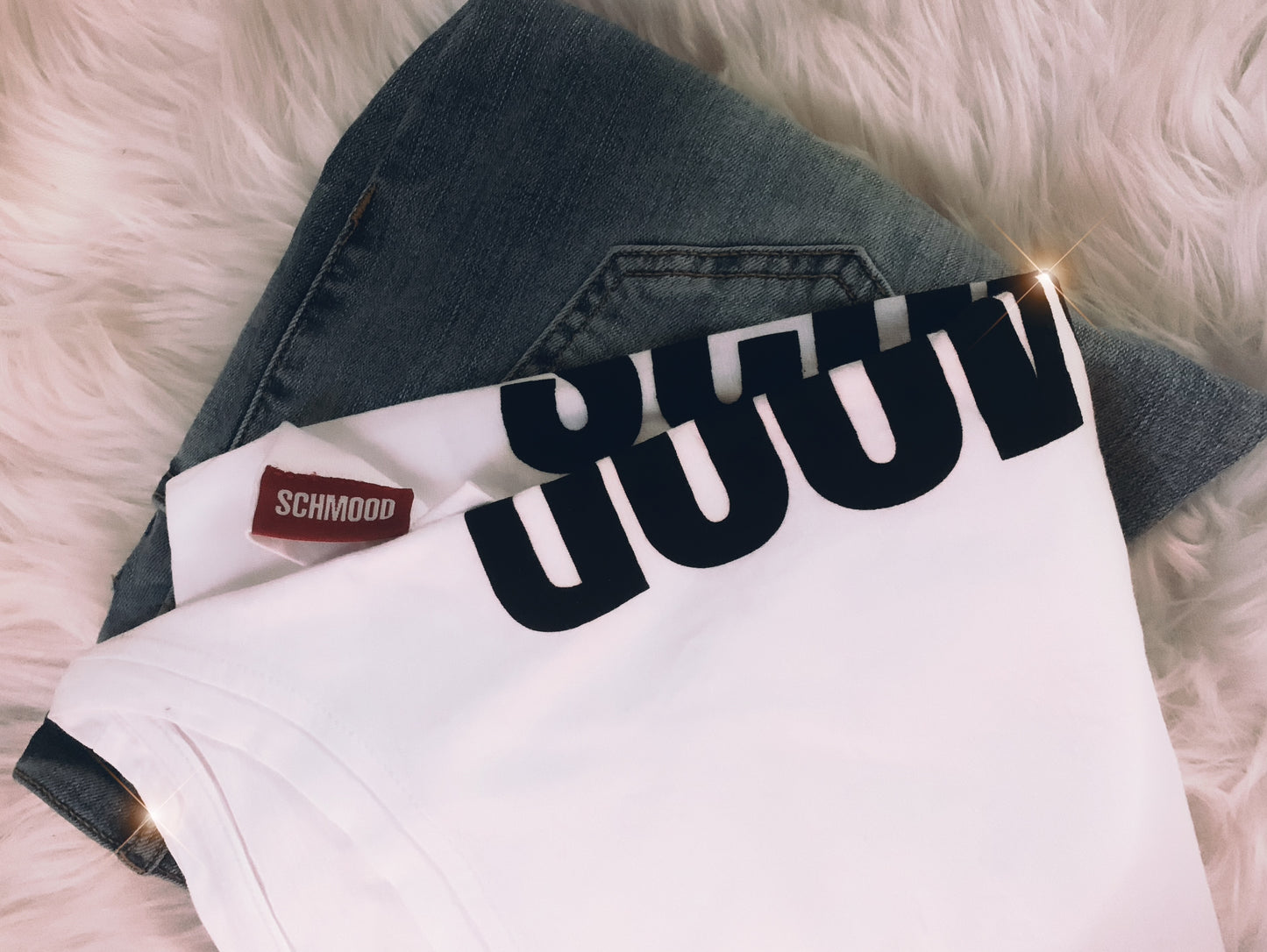 SCHMOOD Staple Tee - White/Black