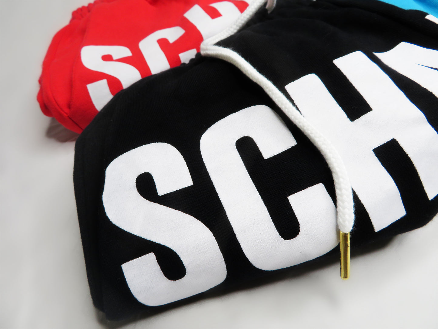 SCHMOOD Sweat Shorts - Black/White