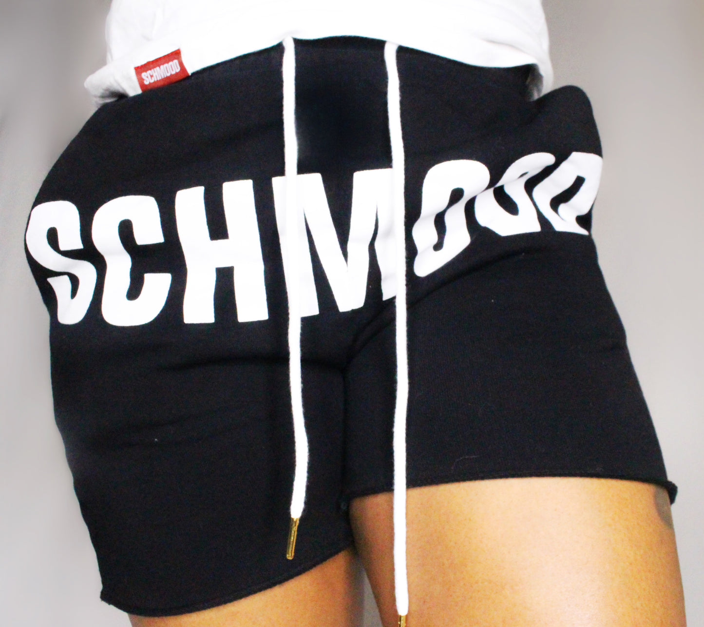 SCHMOOD Sweat Shorts - Black/White