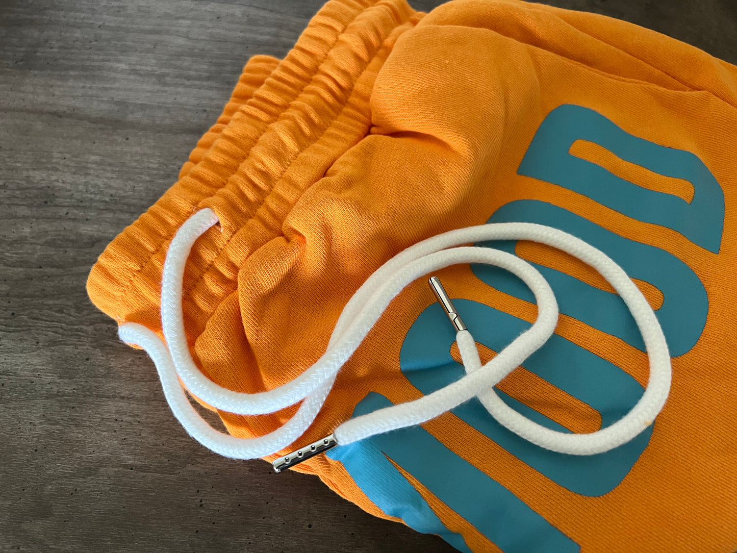 SCHMOOD Sweat Shorts - Citrus Orange/Turquoise