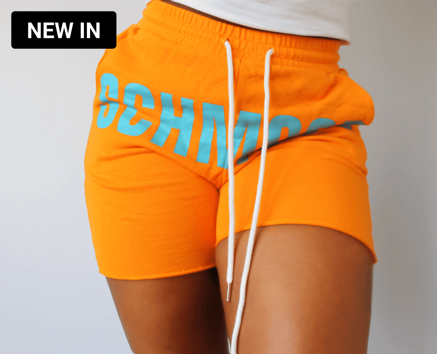 SCHMOOD Sweat Shorts - Citrus Orange/Turquoise
